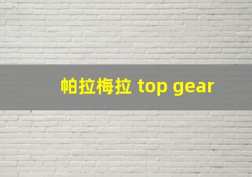 帕拉梅拉 top gear